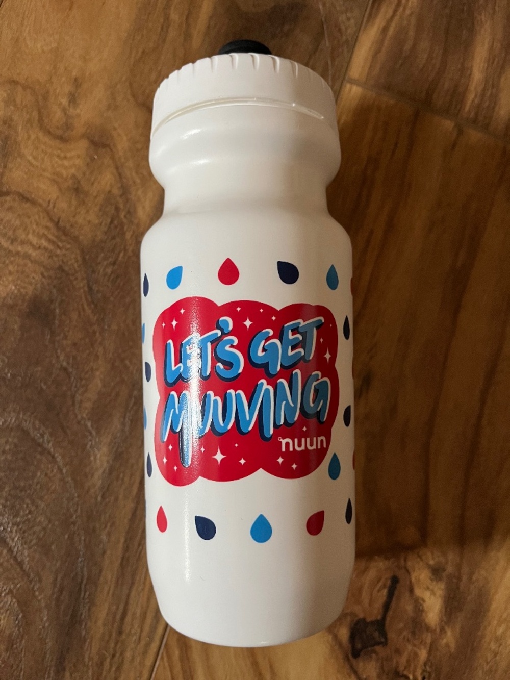 NEW White “Let’s Get Moving / #teamnuun / Team Nuun 23” water bottle